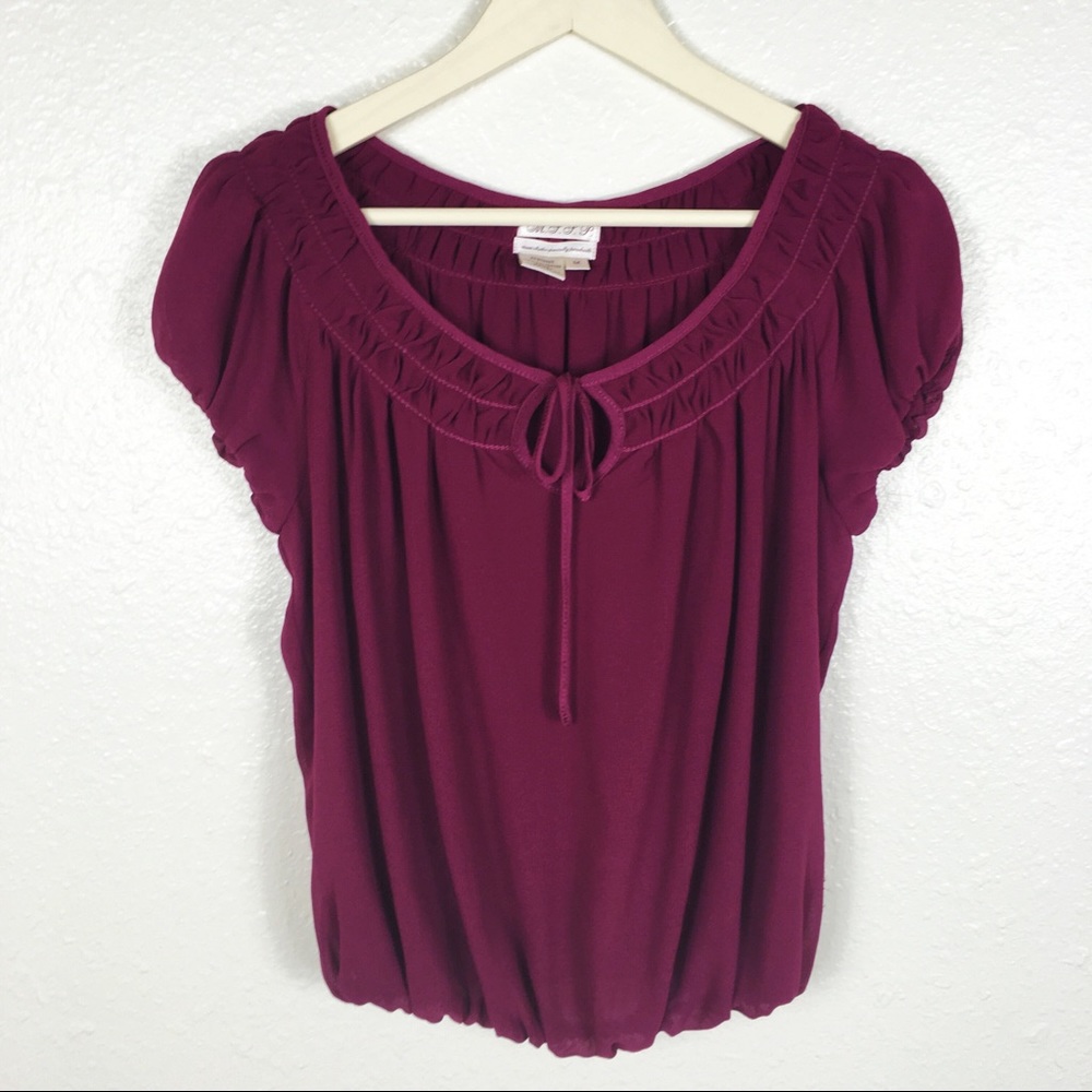 MSSP Magenta Bubble Blouse